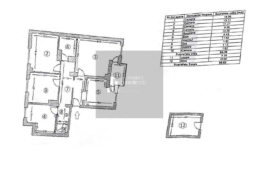 Apartament 4 camere 100mp -Central Popesti Leordeni - 2 locuri parcare - 24