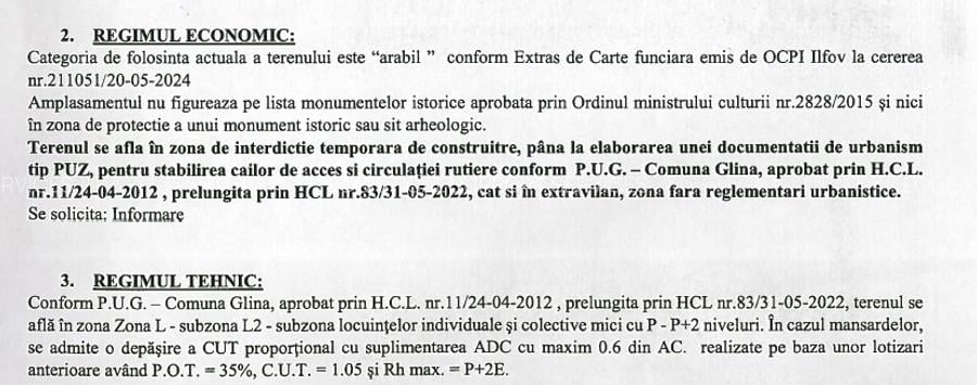 Teren intravilan de Vanzare in Glina - oportunitate 8 Euro/mp - 2