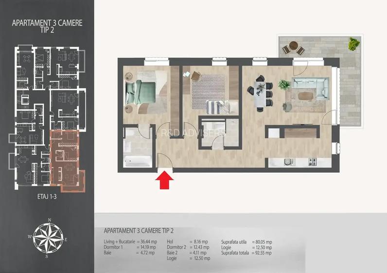 - Apartament 3 Camere - 8 minute Metrou - Direct Dezvoltator - - 2