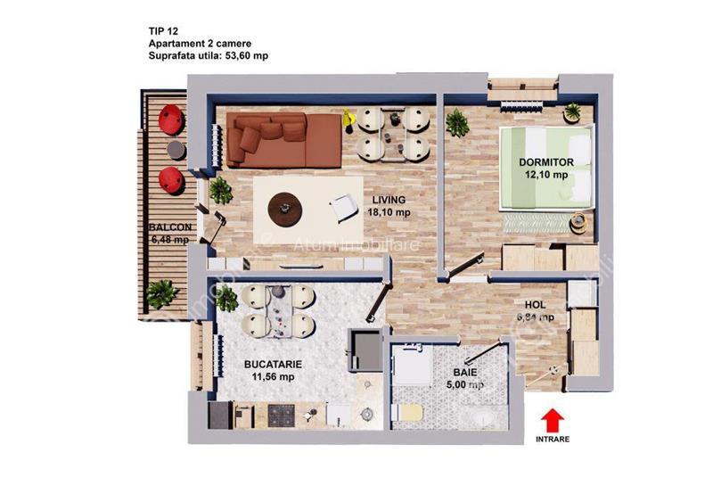 Apartament 2 camere gradina 150 mp si 2 locuri parcare in Selimbar - 4