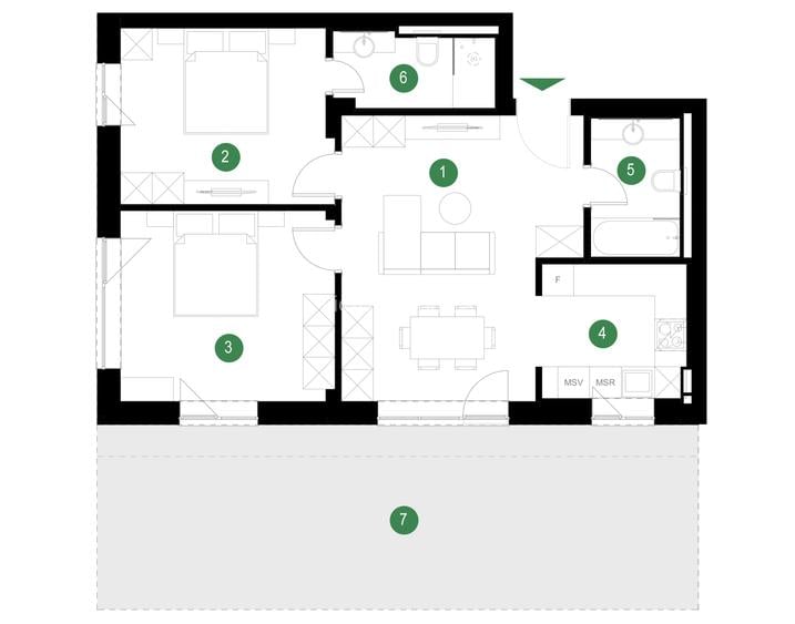 Apartament 3 cam Pipera - Grădină proprie - Olga Gudynn -  Pădurea Băneasa - 1