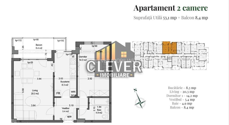 Apartament 2 camere modern Pallady, balcon mare, etaj intermediar - 1