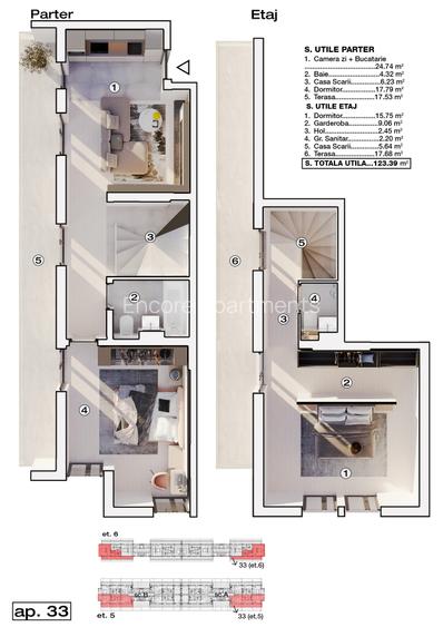 Penthouse 3 camere situat la etajele 5 si 6  in ansamblul The Icon - 12