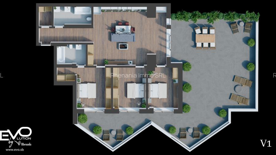 PENTHOUSE 4 CAMERE | 117 MP TERASĂ | SHOPPING CITY SIBIU | Evolution Apartments - 4