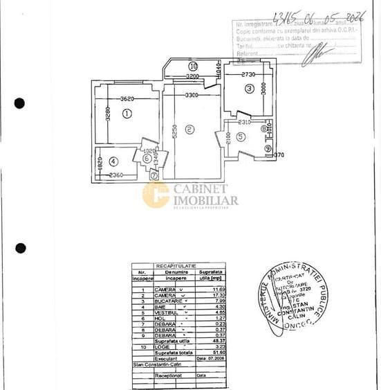 2 camere I Sos Stefan cel Mare I Etaj 1/8 I Bloc 1982 - 9