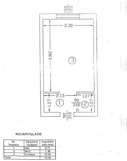 Garsoniera 20 mp, etaj intermediar, Alexandru cel Bun-Tigarete - 9