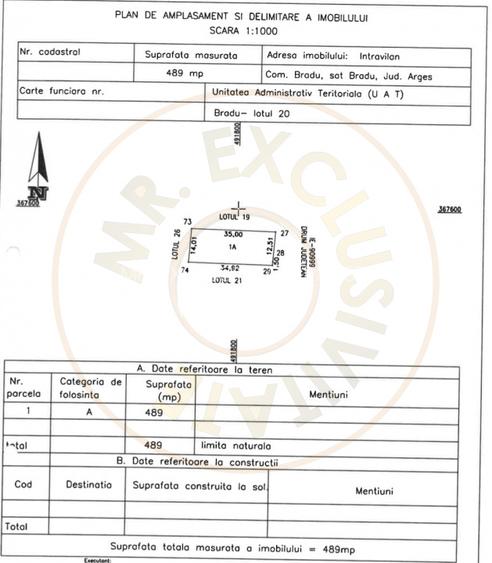 Teren 489 mp Bradu, deschidere la DJ - 3 Km de Pitesti - 3