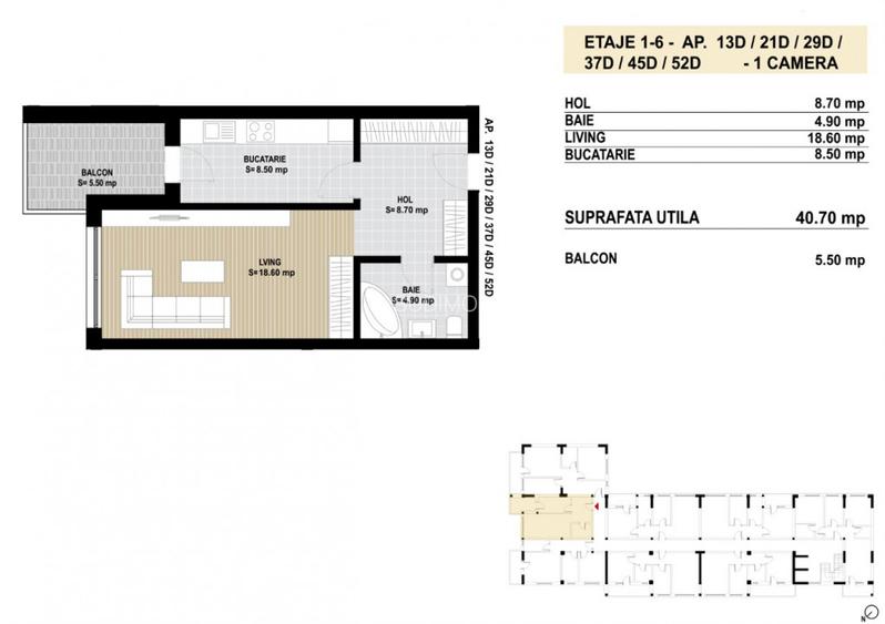 OFERTA Garsoniera decomandata Grand Arena Dealul Cucului. - 2