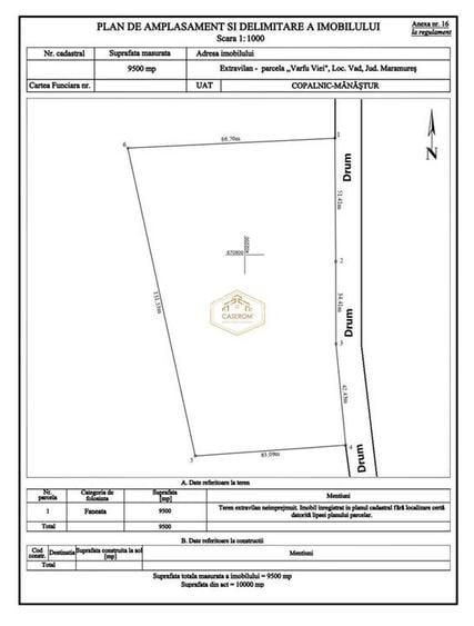 Teren de 9.500 mp in Maramures | Varf de deal, priveliste de pus in rama | Retre - 6