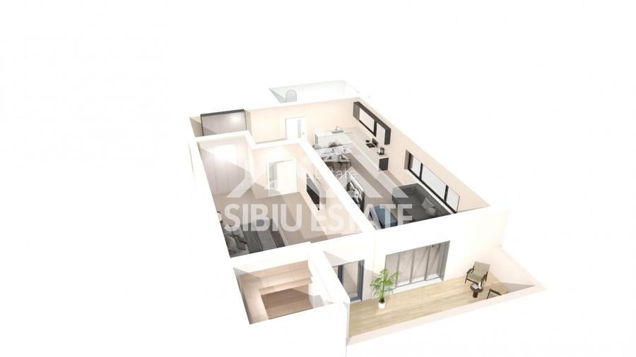 Studio 43,63 mp utili + balcon 6,23 mp – Zona Lacul lui Binder - 3