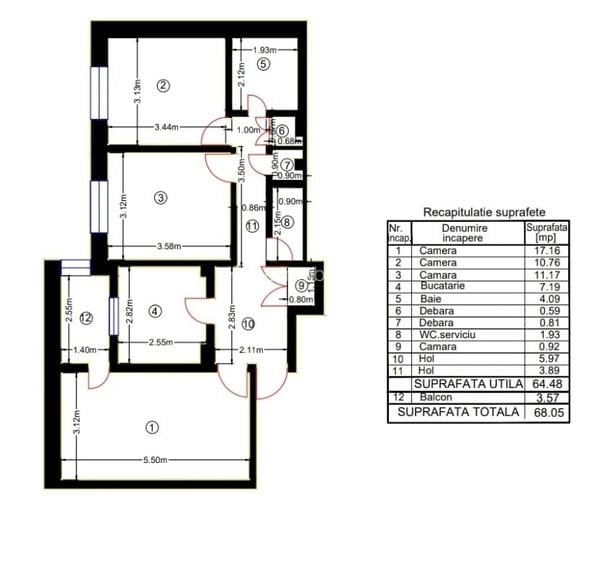 Ghencea-Strada Sergent Gheorghe Latea-Apartament 3 camere - 3