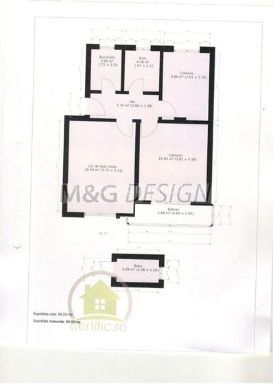 Ap 2 camere, transformat in 3, et 1, cu gradina, Sagului - 25