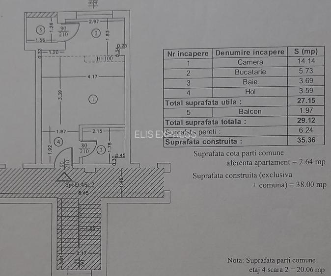 GARSONIERA MILITARI RESIDENCE SALCAMILOR, MOBILATA, UTILATA, ET4/4, 29MP, PARC - 13