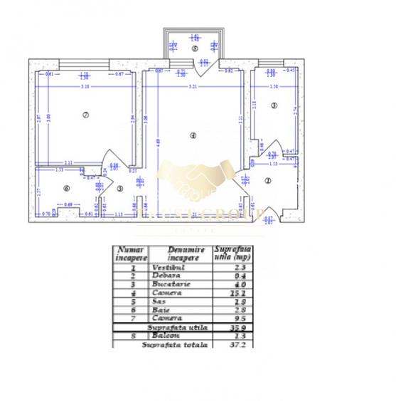 Lujerului-Veteranilor | 2 camere | centrala proprie - 7
