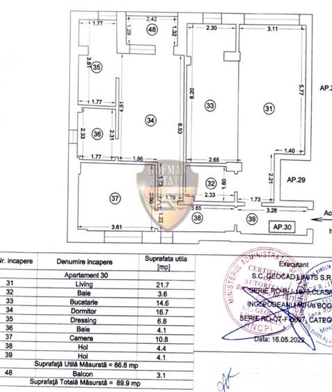 3 camere, Tomis Nord, Campus, decomandat, 90mp, balcon, 2 bai, et 4/4 lift, nou - 10