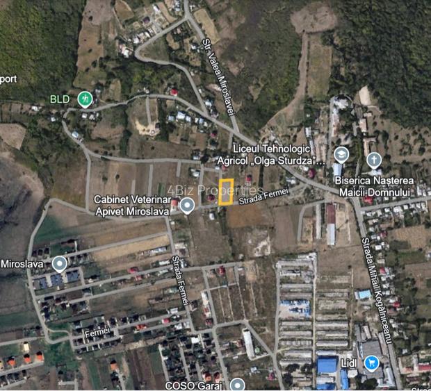 Teren 1.000 mp Miroslava - Str. Fermei Comision 0% - 2