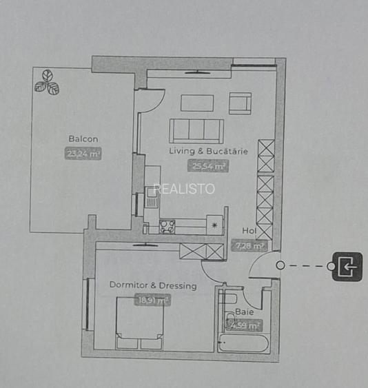 Apartament superb cu 2 Camere si terasa generoasa - Iancu Nicolae - 15