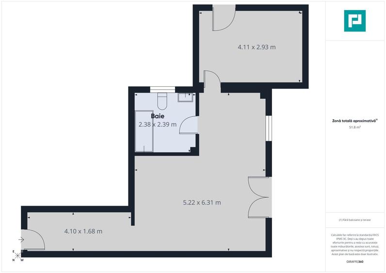Apartament cu 2 camere în Moșnița Nouă