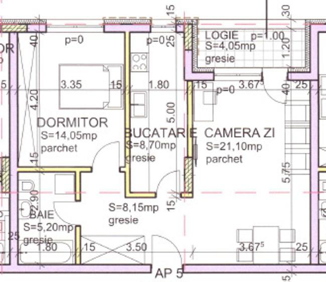 Apartament cu 2 camere, 57 mp, bloc nou - zona Andrei Muresanu