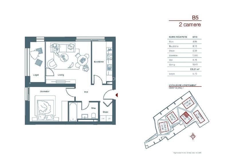 Apartamente 2 camere in Timisoara la doar 5 min. cu auto de Punctele Cardinale - 3