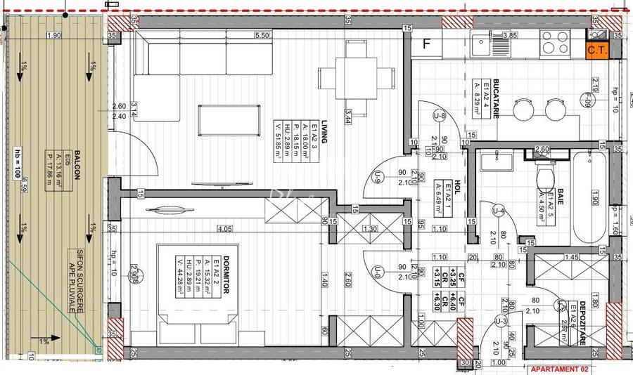 Apartament cu 2 camere spațios într-un imobil tip boutique din Palazu Mare