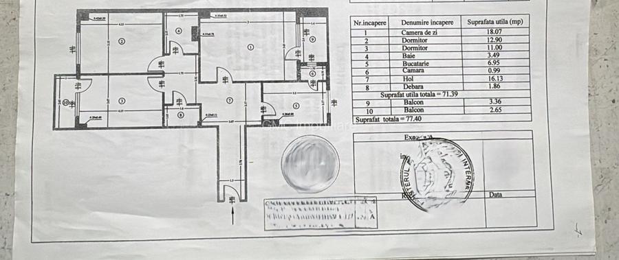 Apartament 3 Camere Decomandat, Renovat, Mobilat , Utilat  L355A - 11