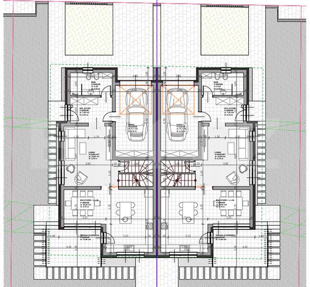 Casă modernă 192 mp, 6 camere, Living, Bucatarie, ansamblu premium