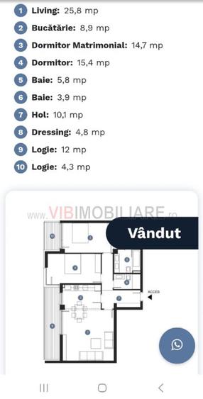 Straulesti 3 camere decomandat mobilat lux bloc 2025