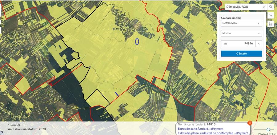Vanzare terenuri extravilane Morteni jud Dambovita