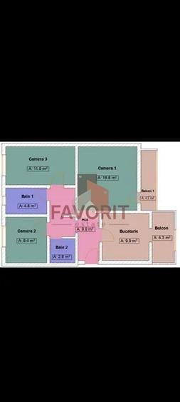 Apartament 3 camere decomandat | Zona Aradului