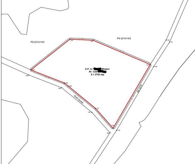 Teren intravilan Poiana Mica, 2763 mp, PUZ constructie casa P+4E+M