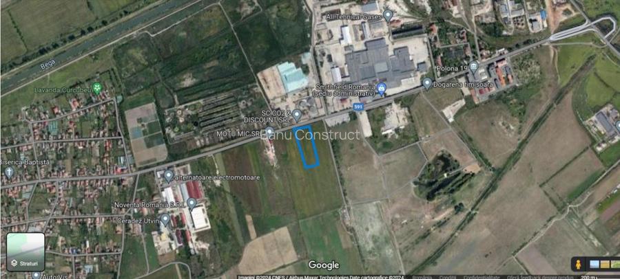 Teren  constructii cu PUZ spre aprobare  situat la Utvin, granita Timisoara - 4