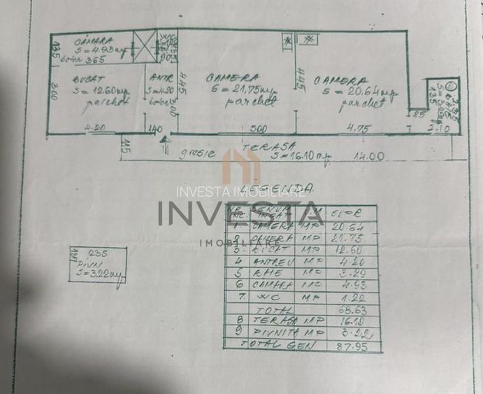 Apartament cu 3 camere si balcon, in Centru, langa Tribunal! - 1