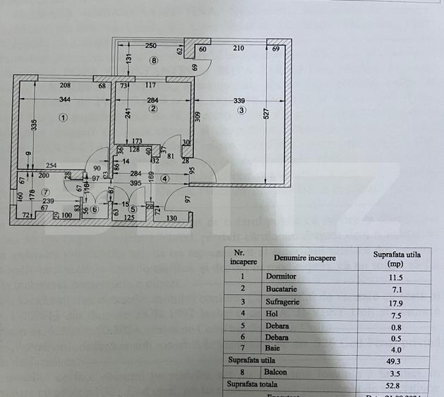 Apartament 2 camere, centrala si AC, zona Rond cartier Rovine