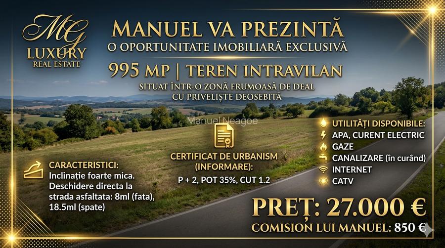 Teren intravilan Breaza 995mp , P + 2 , POT  35% , CUT 1,2 ,, 27000E - 2