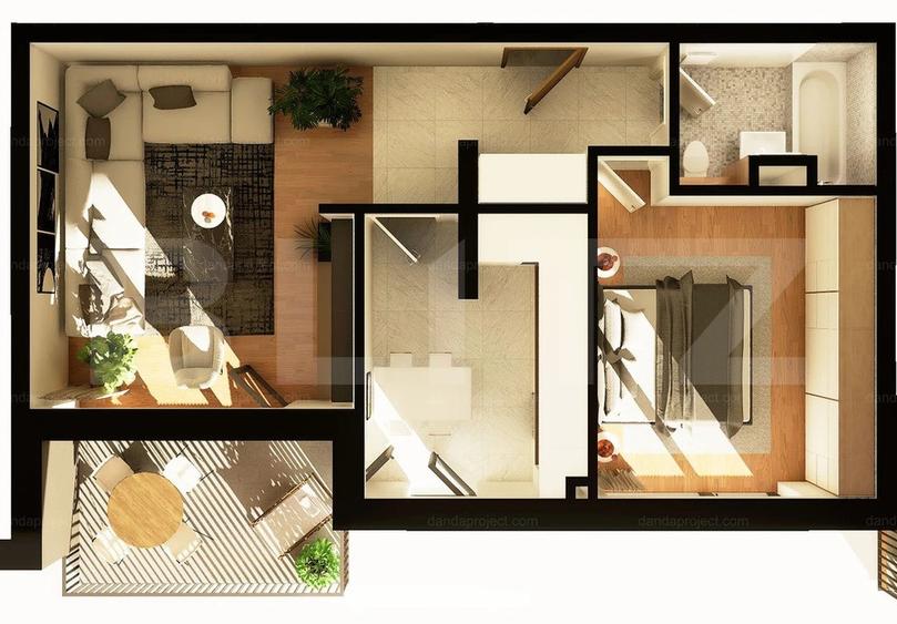 Apartament 2 camere decomandate, 53mp, constructie noua, zona Dunarii