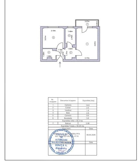 Apartament 2 camere decomandat - Lujerului