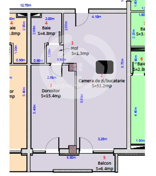 APARTAMENT 2 CAMERE | 53 mp | LA CHEIE | zona Vest, Sibiu - 1