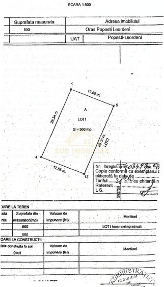 Teren intravilan - 500 mp - Zona P + 5 - Str. Miraslau / Str. Scolii - 2