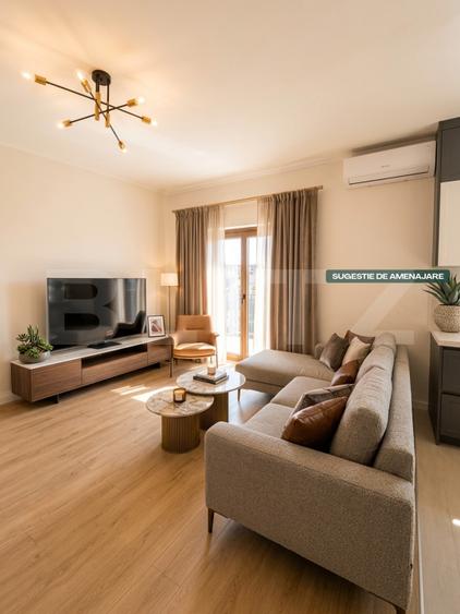 Apartament 2 camere, 46.90 mp, complet utilat și mobilat, zona Braytim- Giroc
