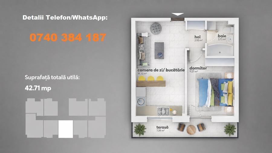 2 camere tip Studio - Bloc nou - Finisaje Extra - Metrou M2