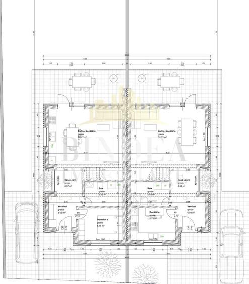 Duplex P+1 modern LA CHEIE 112mp utili