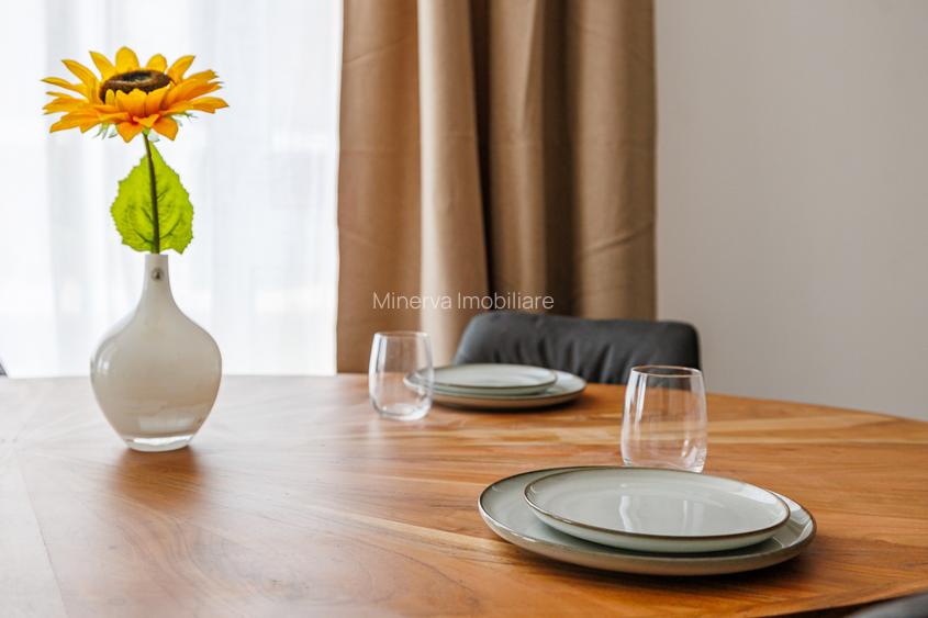 Apartament mobilat si utilat, terasa 12,80 mp, parcare subterana | Comision 0 - 28