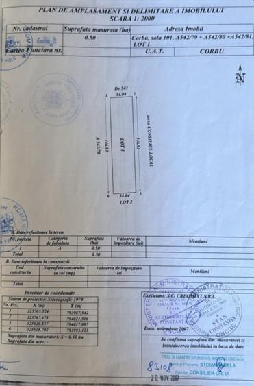 Teren extravilan in Corbu, 5000 MP, zona Plaja Corbu, doar 15 euro/mp