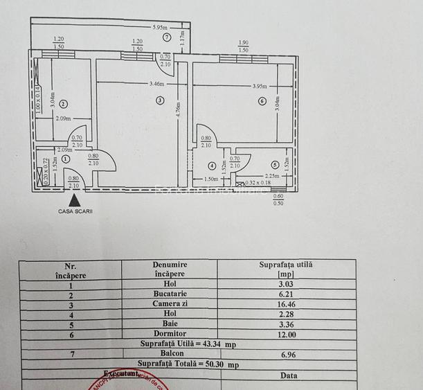 Apartament 2 camere cu balcon generos, zona Centrala, Pietricica - 13