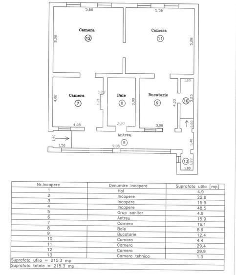 SAD cu 3 camere + spatiu comercial la demisol,