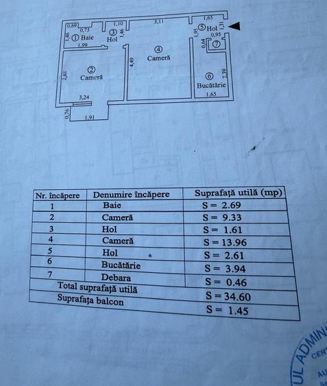 Etaj 1. Apartament 2 camere confort 2, Obor.
