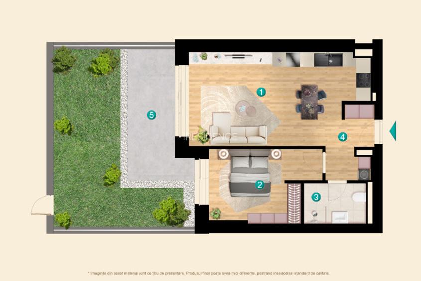 Apartament 2 Camere - Soseaua Pipera 14A - Langa Pipera Plaza - Tipologia 2F - 1