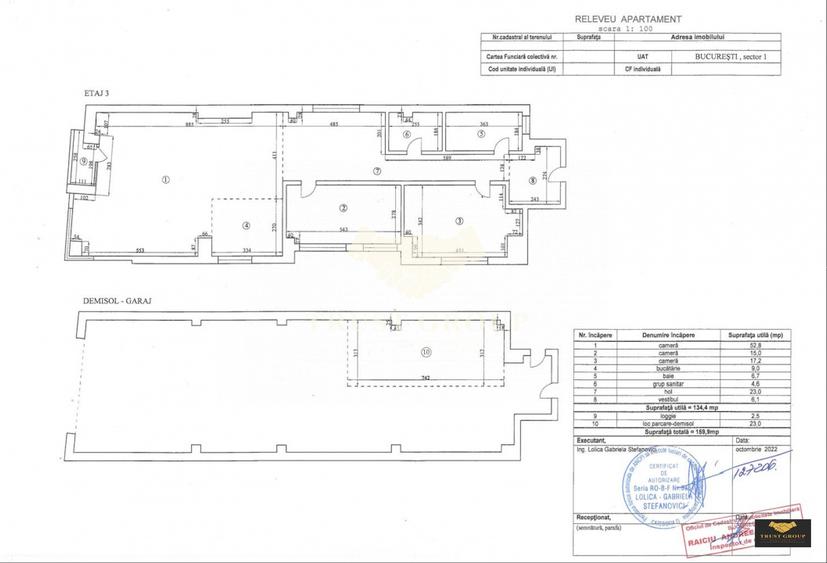 Apartament 3 camere - Aviatorilor | Loc de parcare - 20