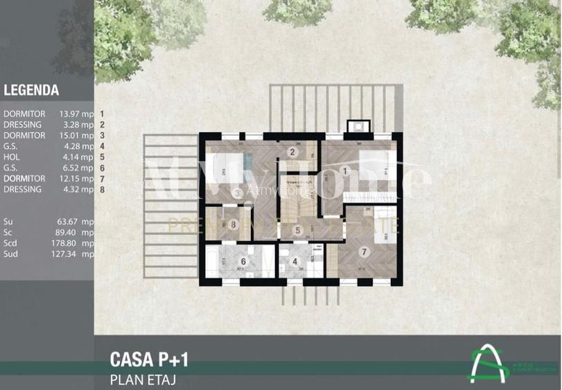 Vila moderna cu 5 camere , mobilata +utilata - 1